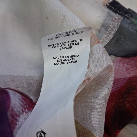 Fifteen Twenty 100% Silk Flowy Batwing Floral Blouse Sz M - Picture 10 of 10